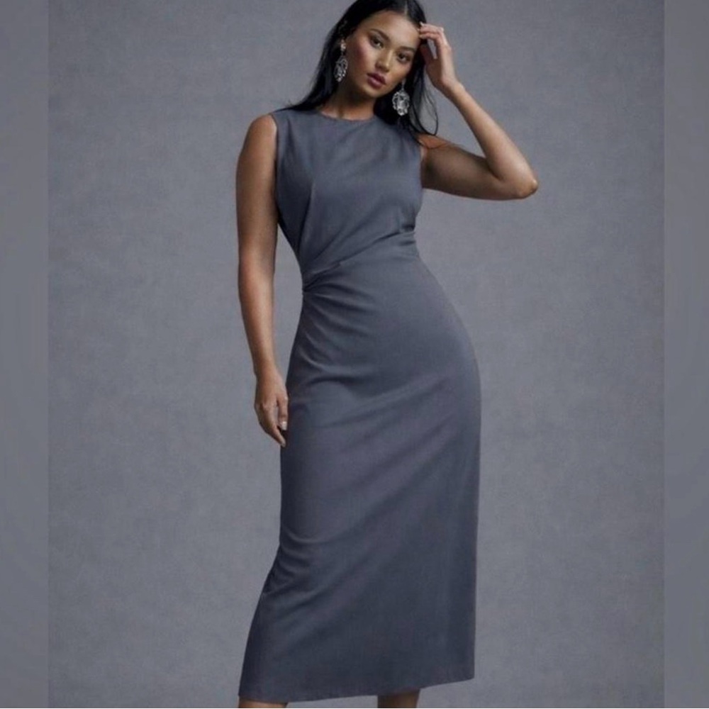 Anthropologie Maeve Slim Mid Length - Gray Blue | Size Large | NWOT